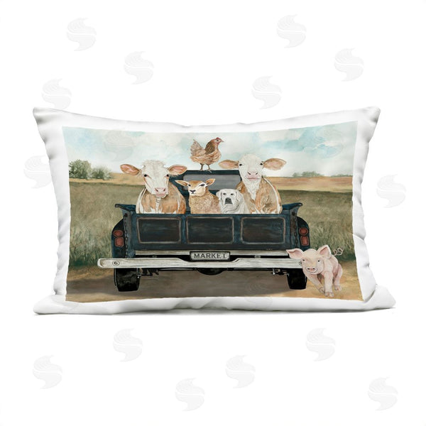 Stupell Industries Cindy Jacobs | Ready For A Farm Ride Throw Pillow