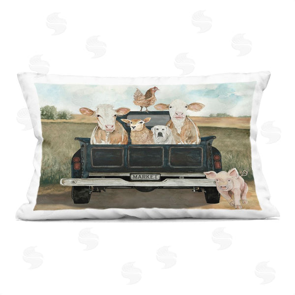 stupell industries Cindy Jacobs | Ready For A Farm Ride Throw Pillow