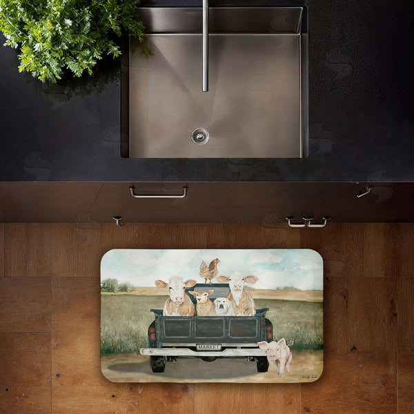 Stupell Industries Cindy Jacobs | Ready For A Ride Animals Anti-Fatigue Mat