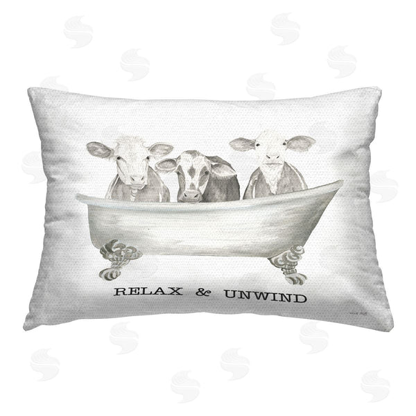 Stupell Industries Cindy Jacobs | Relax Unwind Cow Tub