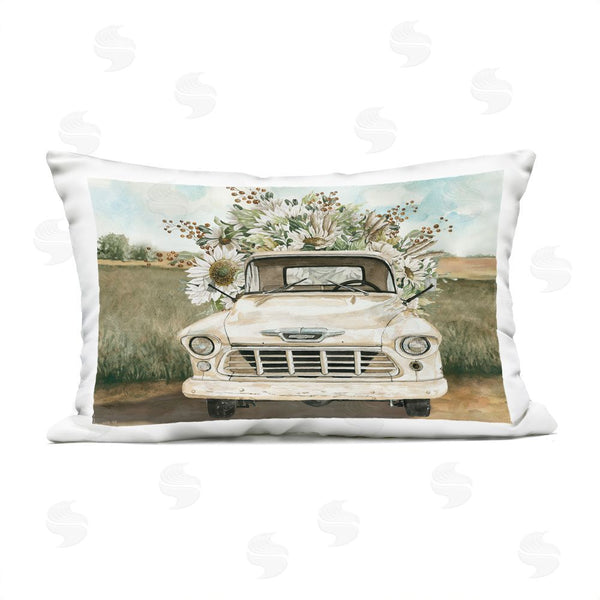 Stupell Industries Cindy Jacobs | Retro Country Flowers Delivery Throw Pillow