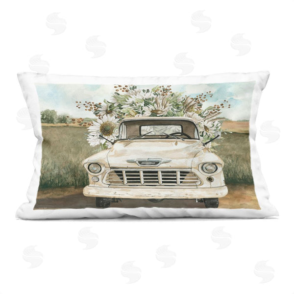 stupell industries Cindy Jacobs | Retro Country Flowers Delivery Throw Pillow