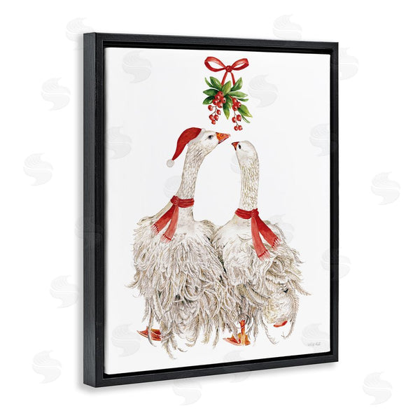 Stupell Industries Cindy Jacobs | Romantic Geese Under Mistletoe