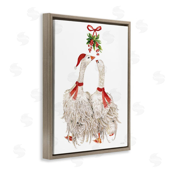 Stupell Industries Cindy Jacobs | Romantic Geese Under Mistletoe
