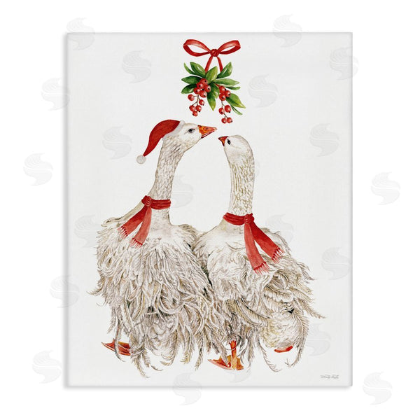 stupell industries Cindy Jacobs | Romantic Geese under Mistletoe