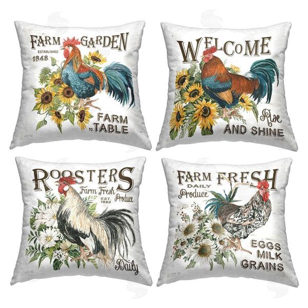 stupell industries Cindy Jacobs | Rustic Farm Fresh Produce Printed Throw Pillow Set