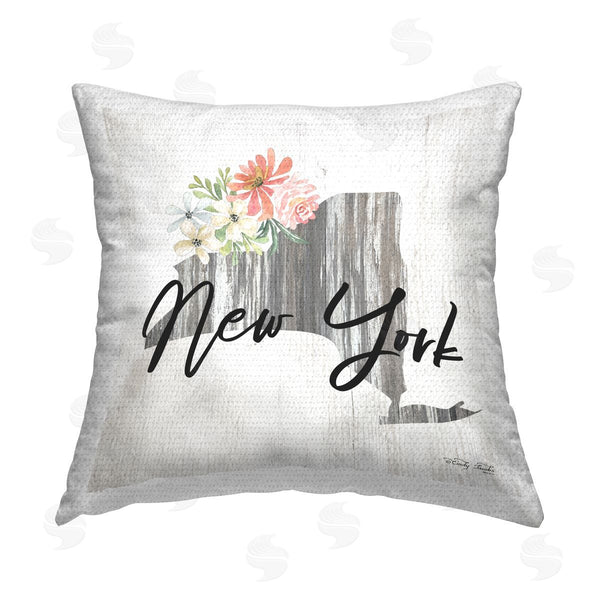 Stupell Industries Cindy Jacobs | Rustic New York Florals Printed Throw Pillow