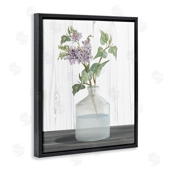 Stupell Industries Cindy Jacobs | Spring Lilac Sprig Quaint Country Florals Glass Jar Wall Art