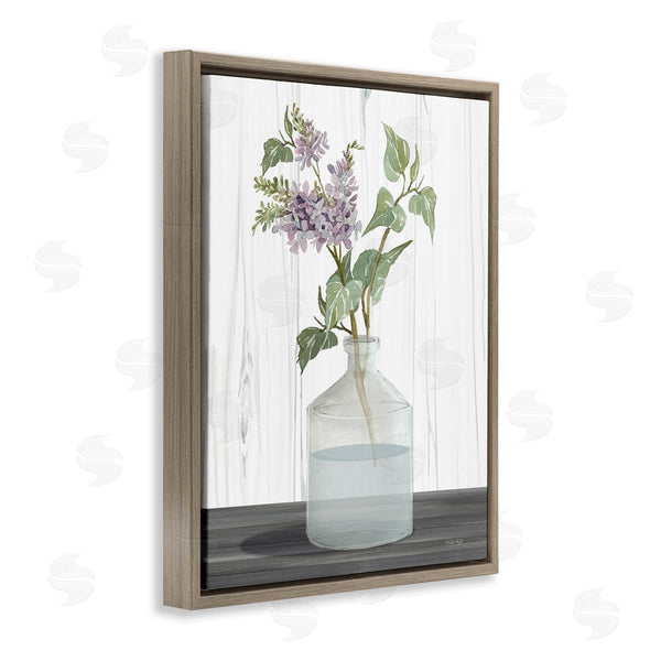 Stupell Industries Cindy Jacobs | Spring Lilac Sprig Quaint Country Florals Glass Jar Wall Art