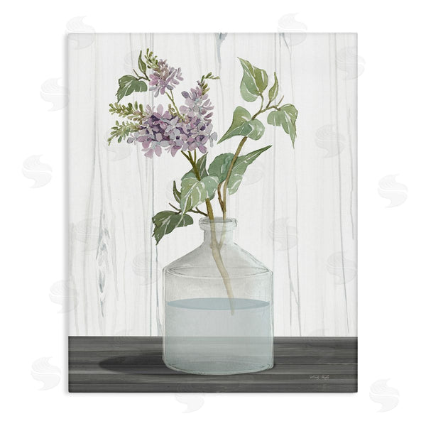 stupell industries Cindy Jacobs | Spring Lilac Sprig Quaint Country Florals Glass Jar Wall Art