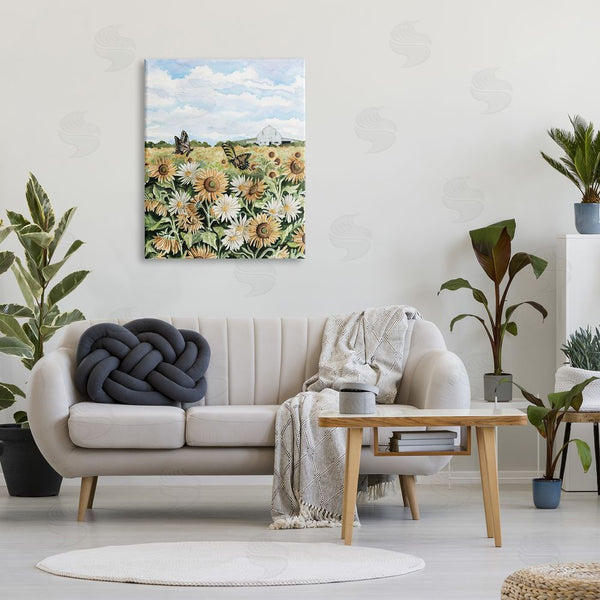 Stupell Industries Cindy Jacobs | Sunflower Garden With Butterflies Wall Art