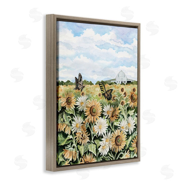 Stupell Industries Cindy Jacobs | Sunflower Garden With Butterflies Wall Art