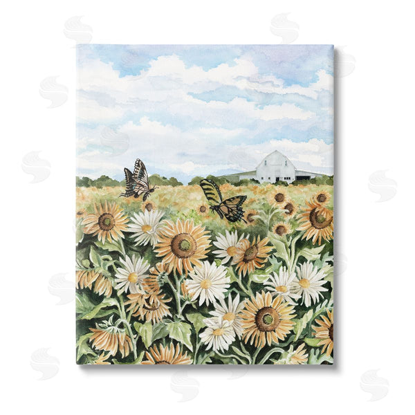 stupell industries Cindy Jacobs | Sunflower Garden with Butterflies Wall Art