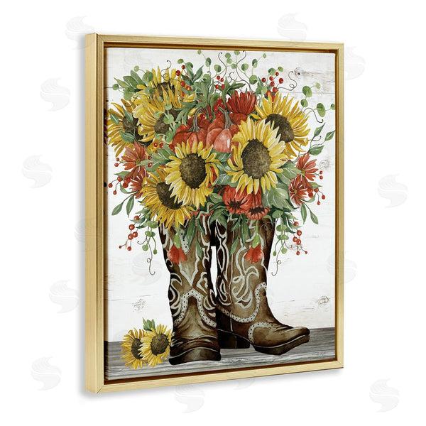 Stupell Industries Cindy Jacobs | Sunflowers In Western Boots