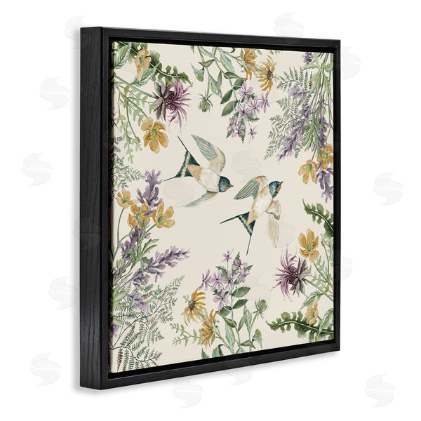 Stupell Industries Cindy Jacobs | Two Birds Cottage Floral Herbs Wall Art