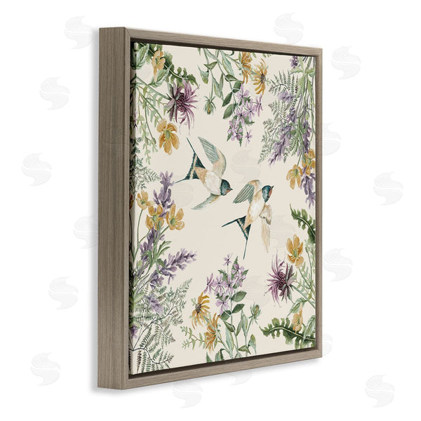 Stupell Industries Cindy Jacobs | Two Birds Cottage Floral Herbs Wall Art