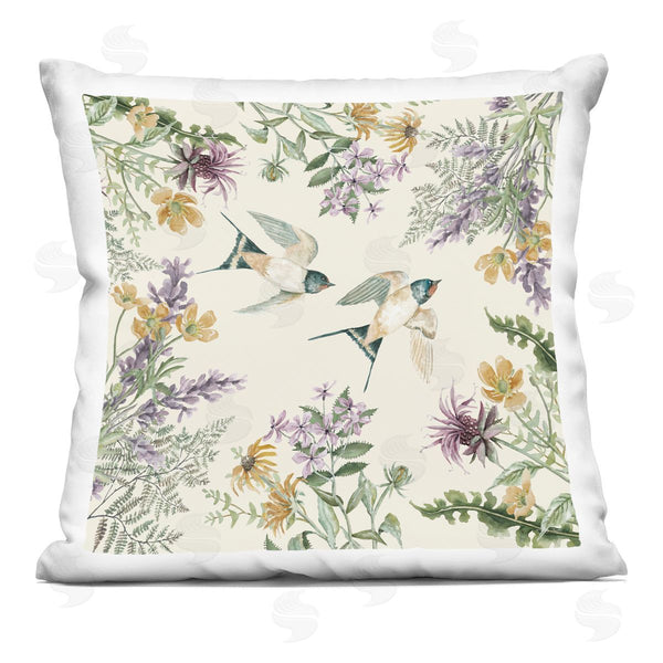 stupell industries Cindy Jacobs | Two Birds Nature Fern Botanicals Printed Throw Pillow