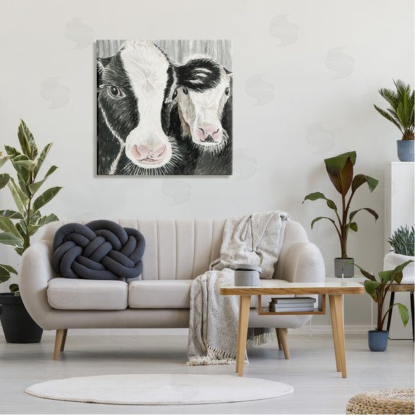 Stupell Industries Cindy Jacobs | Two Farm Cows Country Portrait Wall Art