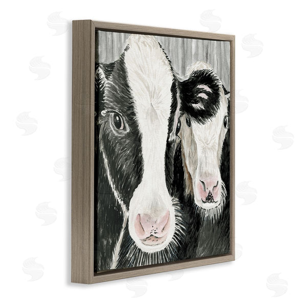 Stupell Industries Cindy Jacobs | Two Farm Cows Country Portrait Wall Art