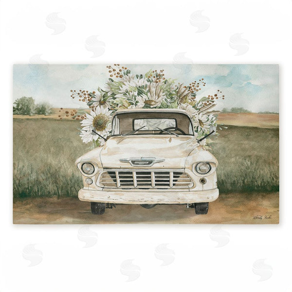 stupell industries Cindy Jacobs | Vintage Flower Delivery Non-Woven Door Mat