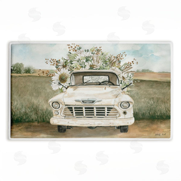 stupell industries Cindy Jacobs | Vintage Flower Delivery Plush Bath Mat