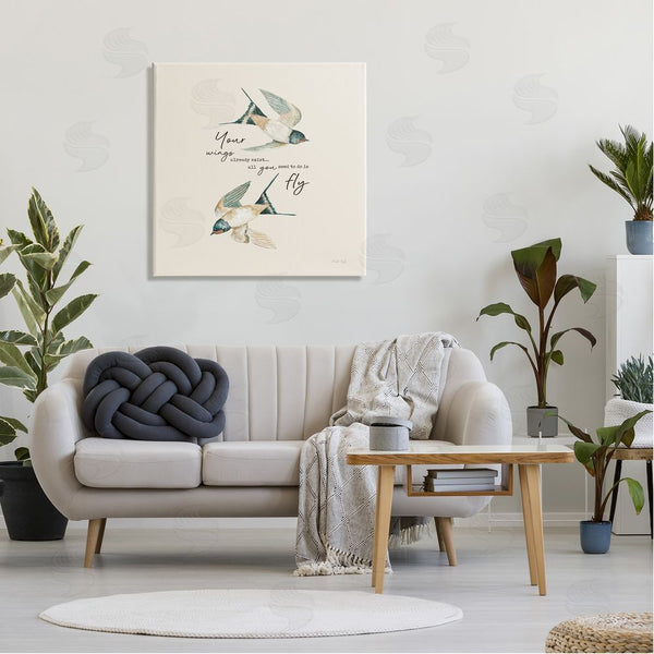 Stupell Industries Cindy Jacobs | Your Wings Already Exist Flying Birds Wall Art