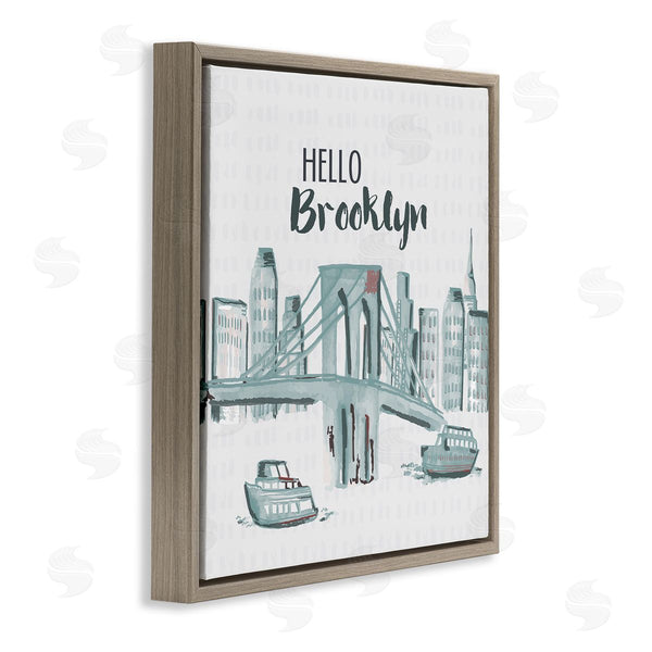 Stupell Industries Cindy Willingham | Hello Brooklyn Bridge Cityscape