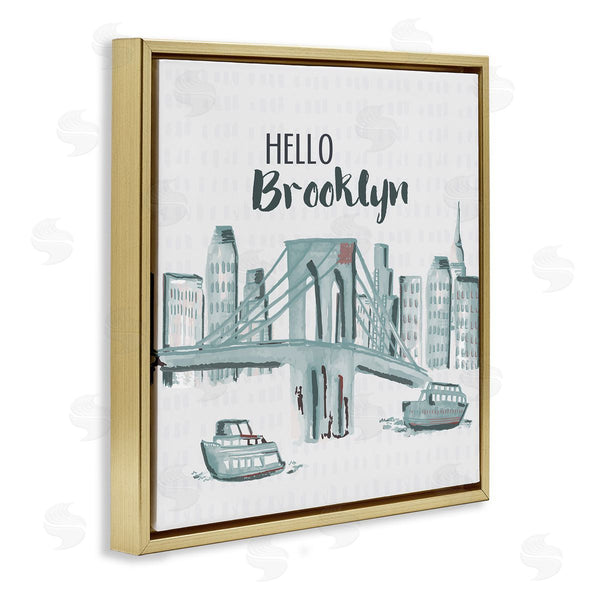 Stupell Industries Cindy Willingham | Hello Brooklyn Bridge Cityscape