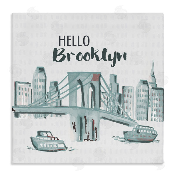 stupell industries Cindy Willingham | Hello Brooklyn Bridge Cityscape