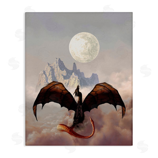 stupell industries Ciruelo | Dragon & Full Moon Wall Art