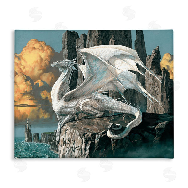 stupell industries Ciruelo | Dragon Perched on Cliff Wall Art