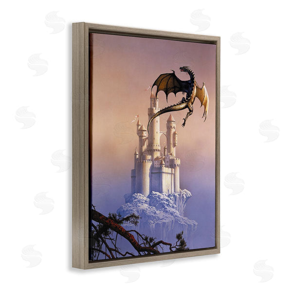 Stupell Industries Ciruelo | Magical Dragon & Castle Wall Art
