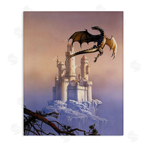 stupell industries Ciruelo | Magical Dragon & Castle Wall Art