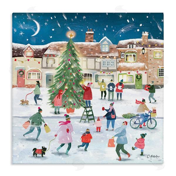 stupell industries Clair Rossiter | Christmas Tree Town Scene Wall Art