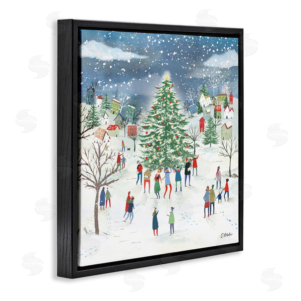 Stupell Industries Clair Rossiter | Town Christmas Tree Celebration Wall Art