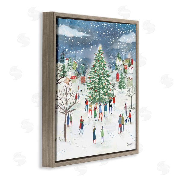 Stupell Industries Clair Rossiter | Town Christmas Tree Celebration Wall Art