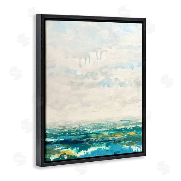 Stupell Industries Claire Cormany | Abstract Aerial Landscape Fluffy Clouds Distant Fields Wall Art