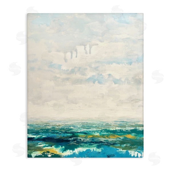 stupell industries Claire Cormany | Abstract Aerial Landscape Fluffy Clouds Distant Fields Wall Art
