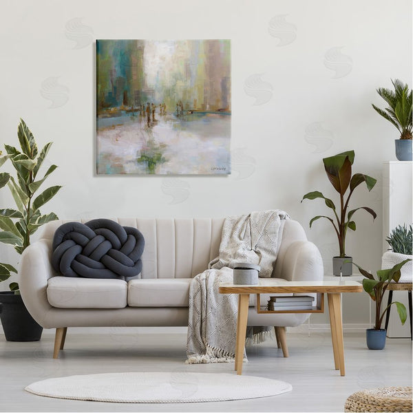 Stupell Industries Claire Cormany | Impressionist Cityscape Painting Abstract People Street Design Wall Art