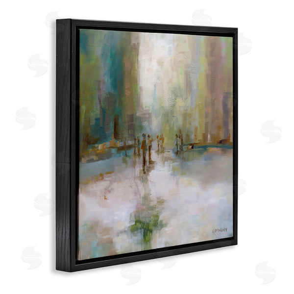 Stupell Industries Claire Cormany | Impressionist Cityscape Painting Abstract People Street Design Wall Art