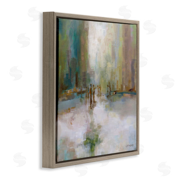 Stupell Industries Claire Cormany | Impressionist Cityscape Painting Abstract People Street Design Wall Art