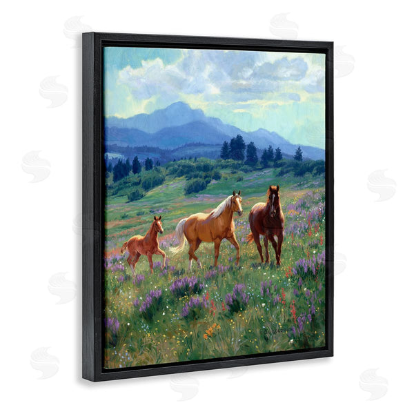 Stupell Industries Claire Goldrick | Beautiful Mountain Valley Horses
