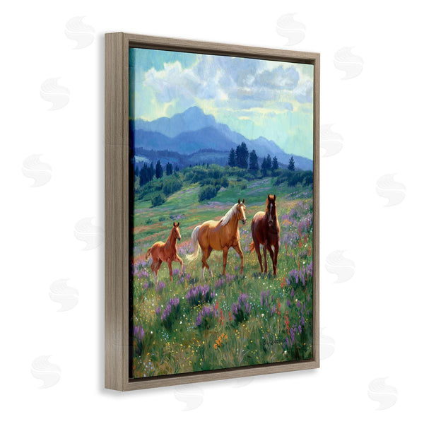 Stupell Industries Claire Goldrick | Beautiful Mountain Valley Horses