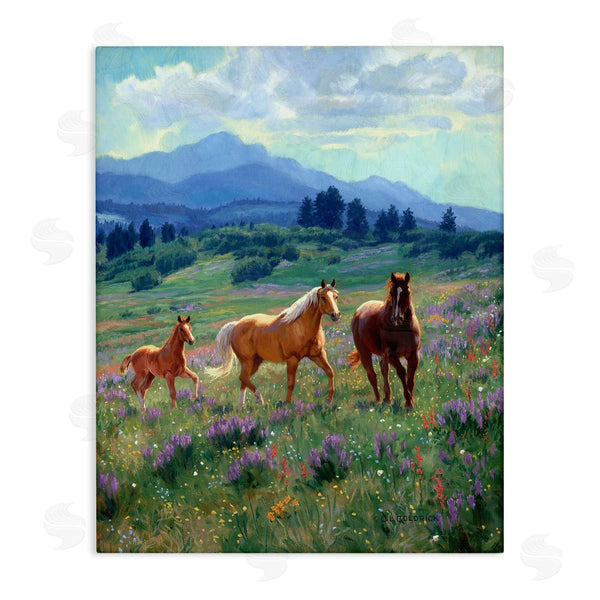 stupell industries Claire Goldrick | Beautiful Mountain Valley Horses
