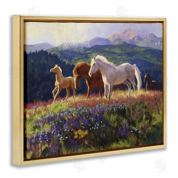 Stupell Industries Claire Goldrick | Charming Mountain Valley Horses