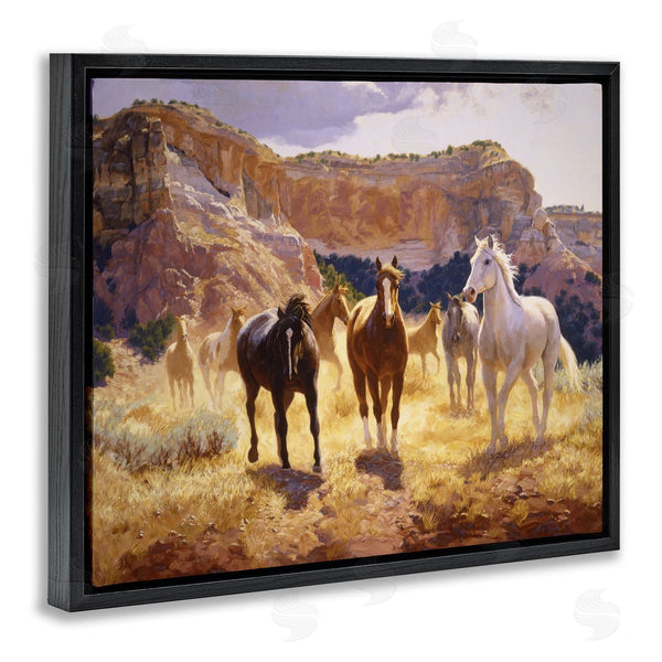 Stupell Industries Claire Goldrick | Horses & Desert Cliffs