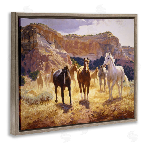 Stupell Industries Claire Goldrick | Horses & Desert Cliffs