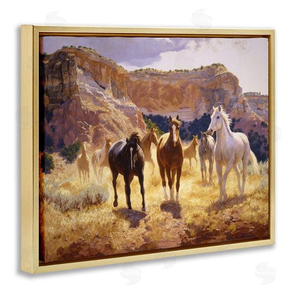 Stupell Industries Claire Goldrick | Horses & Desert Cliffs