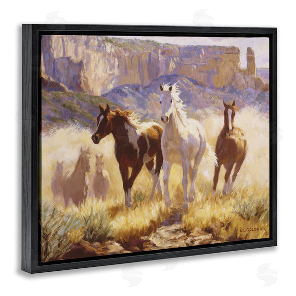 Stupell Industries Claire Goldrick | Horses On Dusty Cliffside