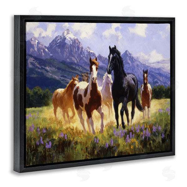 Stupell Industries Claire Goldrick | Lovely Mountain Valley Horses Wall Art